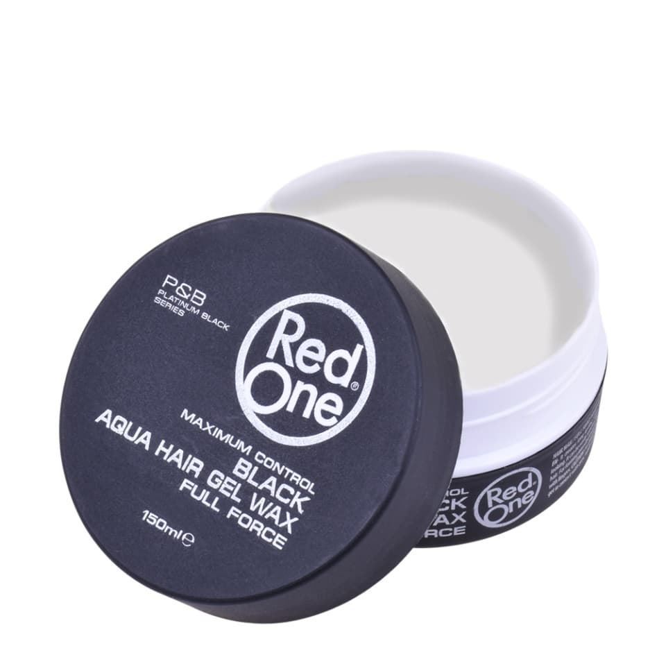 Red One Aqua Hair Gel Wax Black Cera gel con brillo 150 ml - Imagen 1
